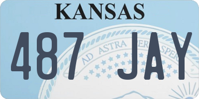 KS license plate 487JAY