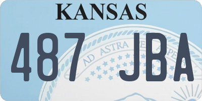 KS license plate 487JBA