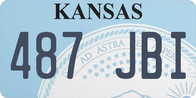 KS license plate 487JBI