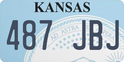 KS license plate 487JBJ