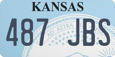 KS license plate 487JBS