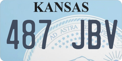 KS license plate 487JBV