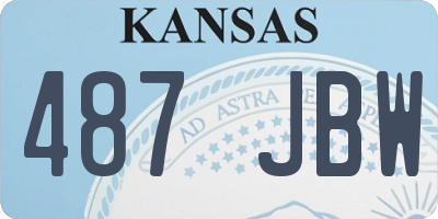 KS license plate 487JBW