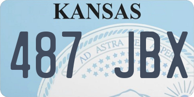 KS license plate 487JBX