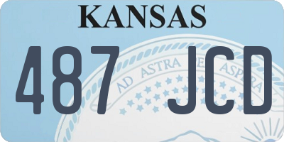 KS license plate 487JCD