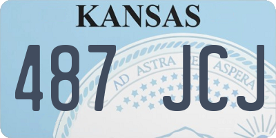 KS license plate 487JCJ