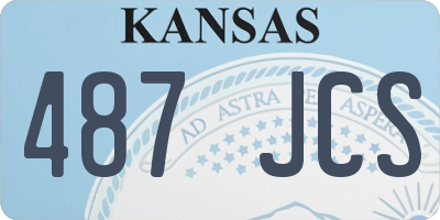 KS license plate 487JCS