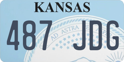 KS license plate 487JDG