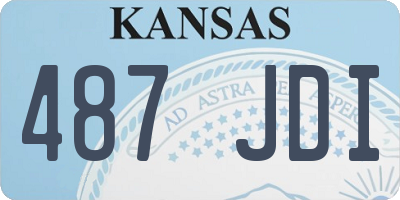 KS license plate 487JDI