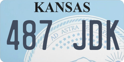 KS license plate 487JDK