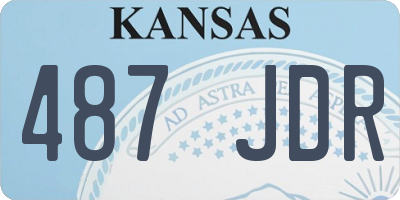 KS license plate 487JDR