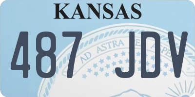 KS license plate 487JDV