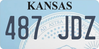 KS license plate 487JDZ