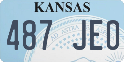 KS license plate 487JEO