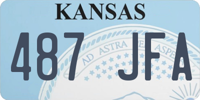 KS license plate 487JFA