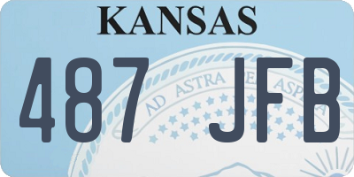 KS license plate 487JFB