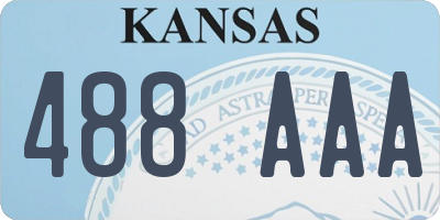 KS license plate 488AAA