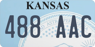 KS license plate 488AAC