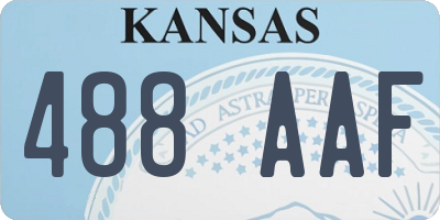 KS license plate 488AAF