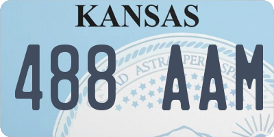 KS license plate 488AAM