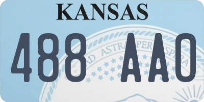 KS license plate 488AAO