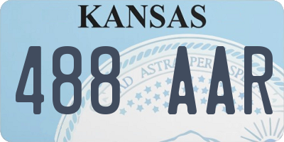 KS license plate 488AAR