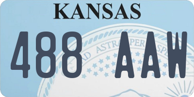 KS license plate 488AAW