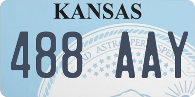 KS license plate 488AAY