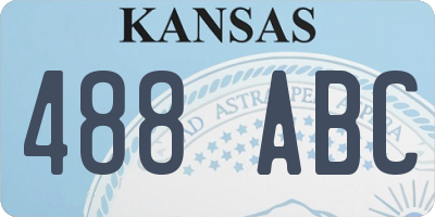 KS license plate 488ABC