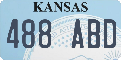 KS license plate 488ABD