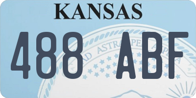 KS license plate 488ABF