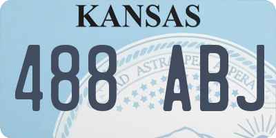 KS license plate 488ABJ