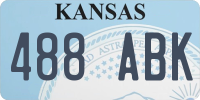 KS license plate 488ABK