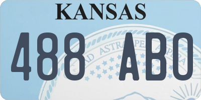 KS license plate 488ABO