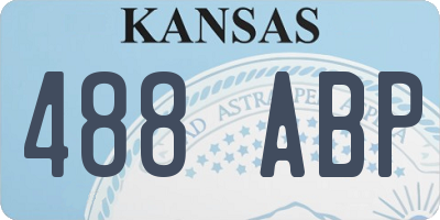 KS license plate 488ABP