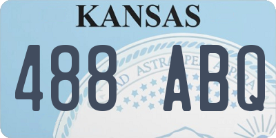 KS license plate 488ABQ