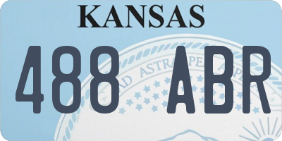 KS license plate 488ABR