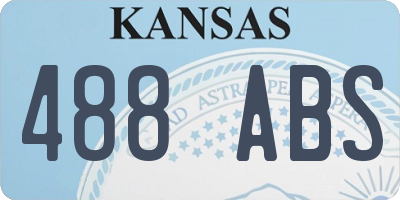 KS license plate 488ABS
