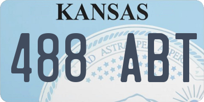 KS license plate 488ABT
