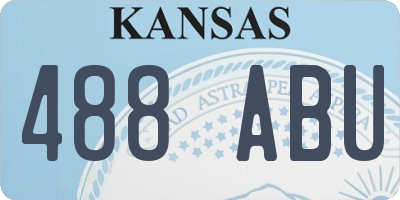 KS license plate 488ABU