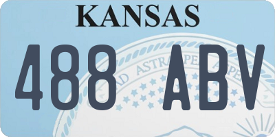 KS license plate 488ABV