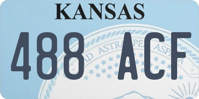 KS license plate 488ACF