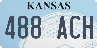 KS license plate 488ACH