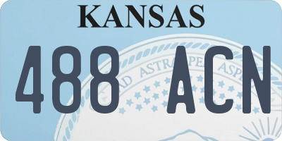 KS license plate 488ACN