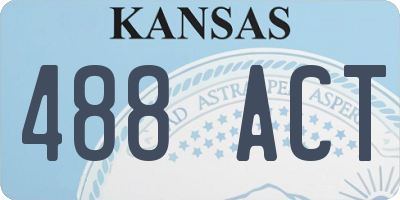 KS license plate 488ACT