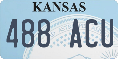 KS license plate 488ACU