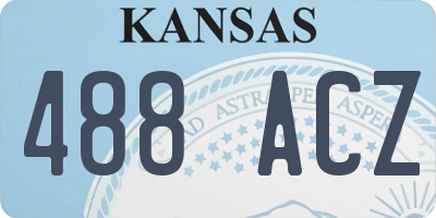 KS license plate 488ACZ