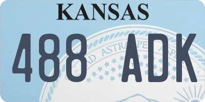 KS license plate 488ADK