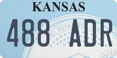KS license plate 488ADR