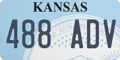 KS license plate 488ADV